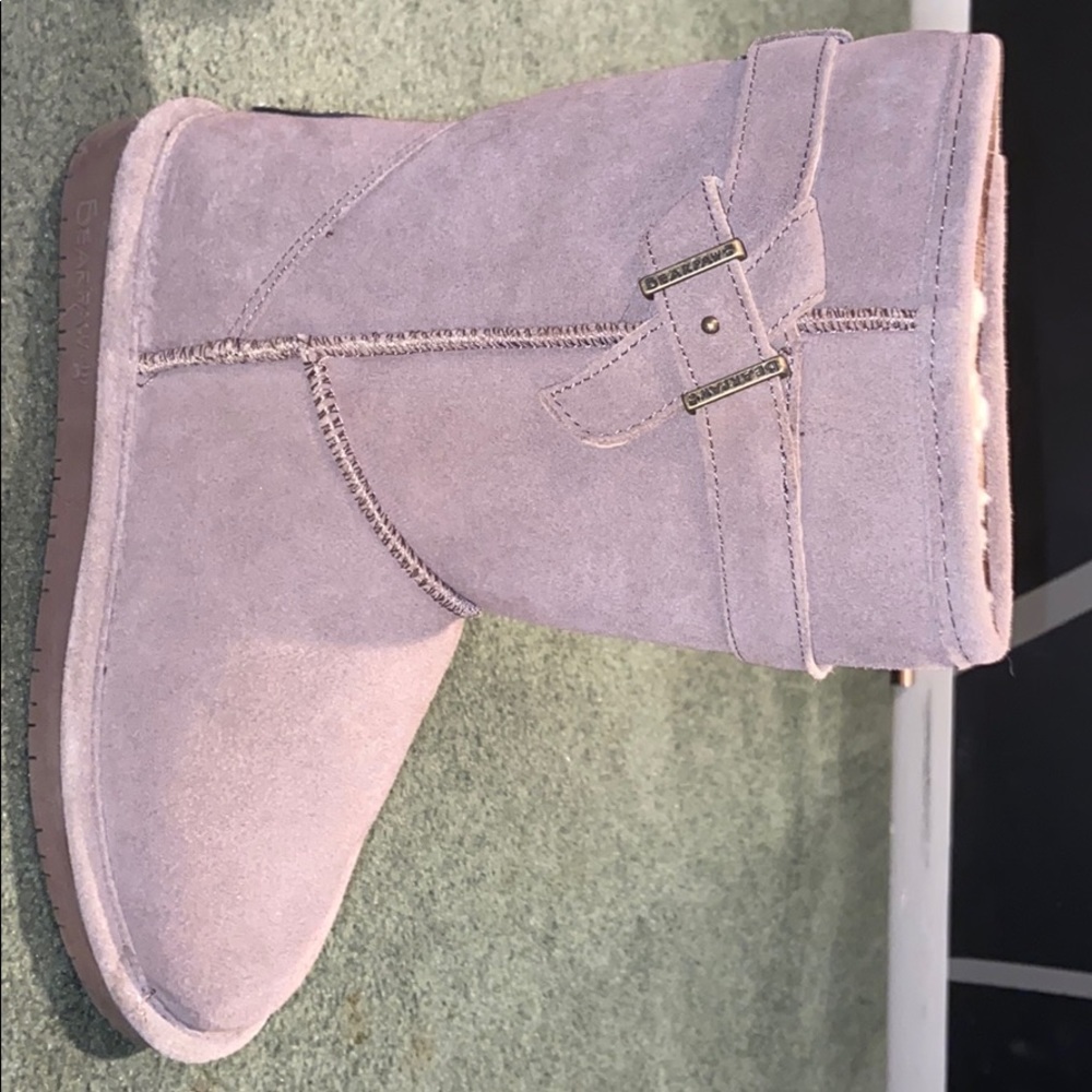 Light brown bearpaw boots